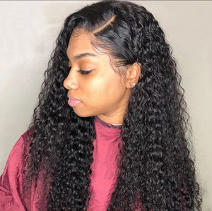 Kinky curly lace frontal wig